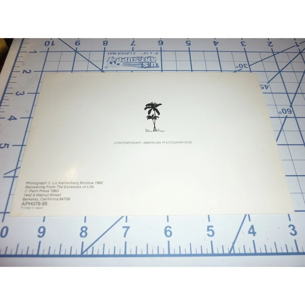 Vintage 1983 Palm Press Liz Kahlenberg Bordow Photo Note Card Excesses‎ of Life